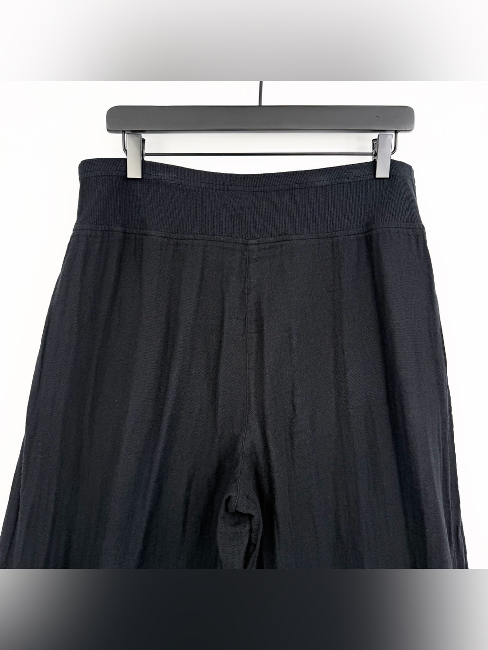 VTG KLEEN Cotton Gauze Cropped Pants Black L - Picture 9 of 9